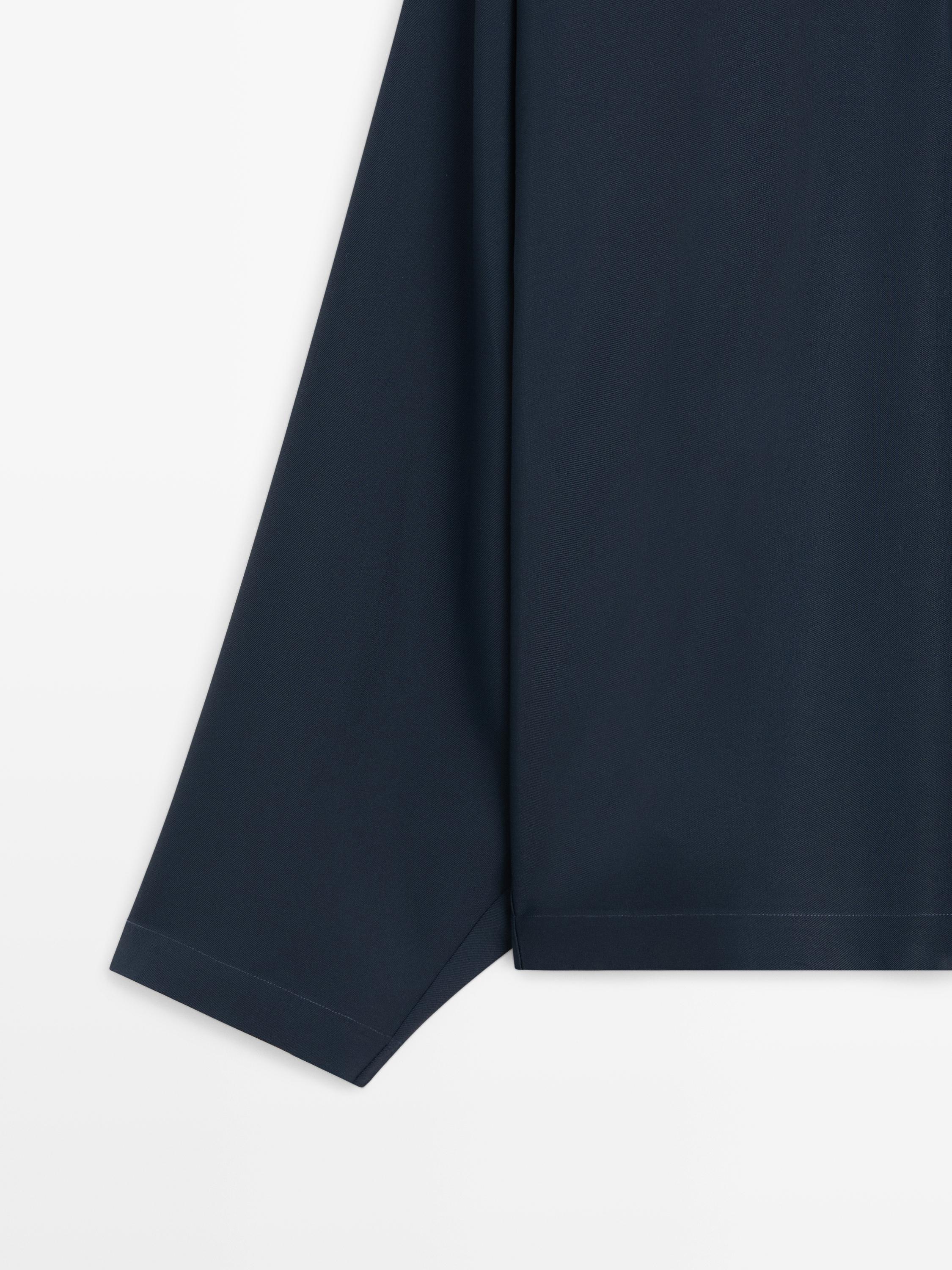 Flowing stand collar blouse
