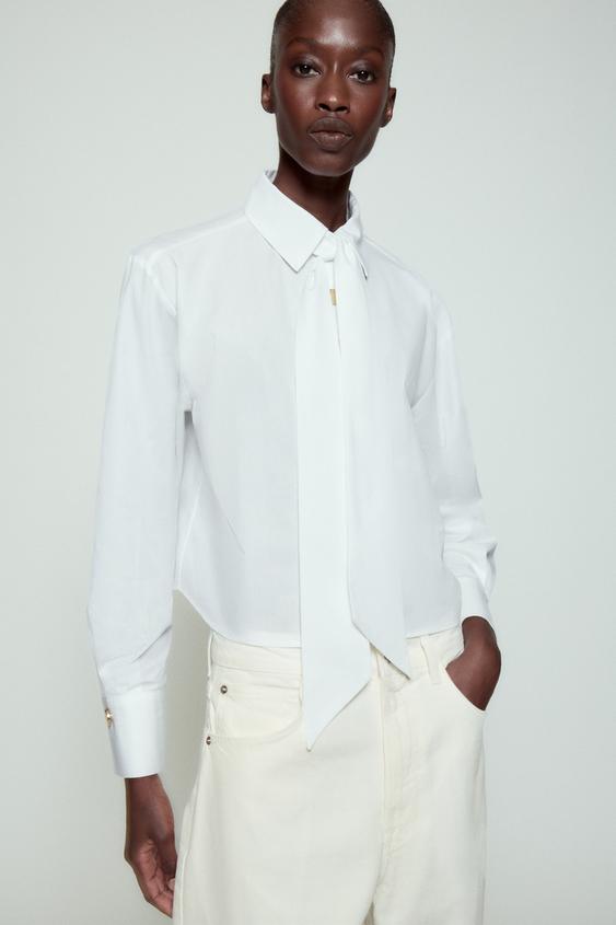 CAMISA LAZADA - Blanco de Zara - Imagen 0