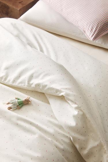 KIDS' POLKA DOT DUVET COVER - Oyster-white by Zara