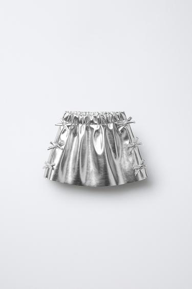 GONNA METALLIZZATA CON NASTRI - Argento di Zara - Immagine 0