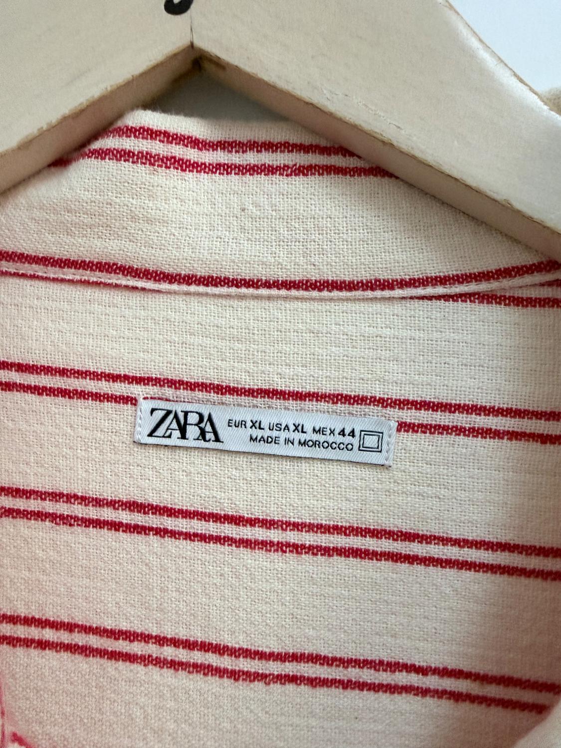 STRIPED TEXTURED OVERSHIRT - Image 2