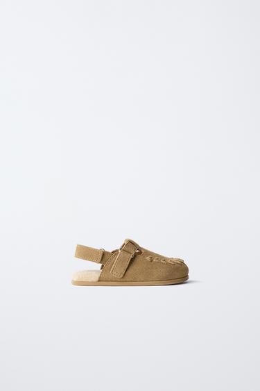 BAREFOOT CLOGS AUS LEDER - Braun von Zara - Bild 0