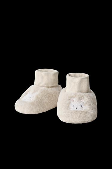 HAUSSCHUHE MIT TIERMOTIV - Gebrochenes Weiß von Zara