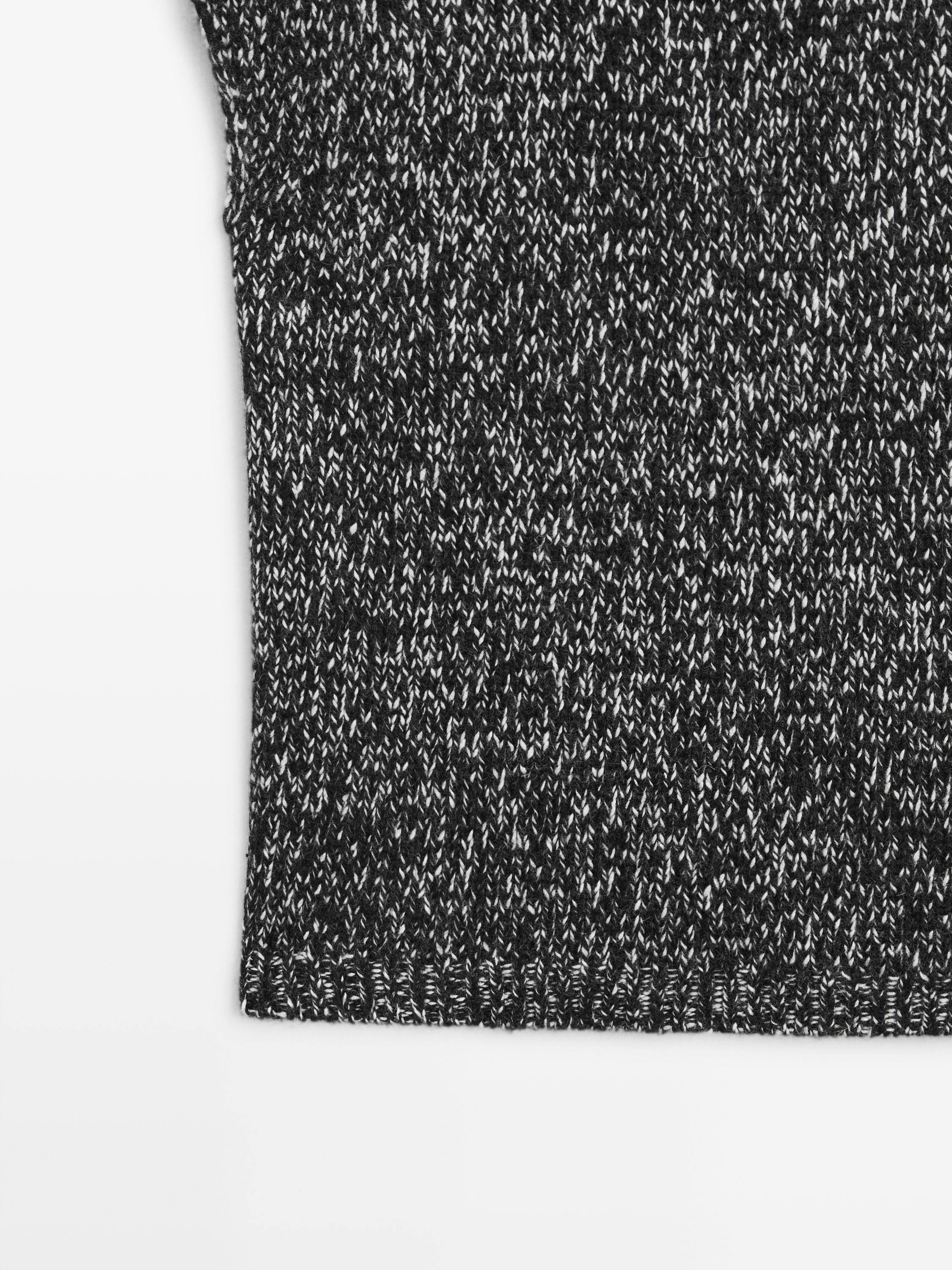 Veste en maille moulinée à col fantaisie