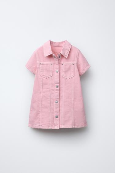 VESTIDO SARGA BOLSILLOS - Rosa de Zara