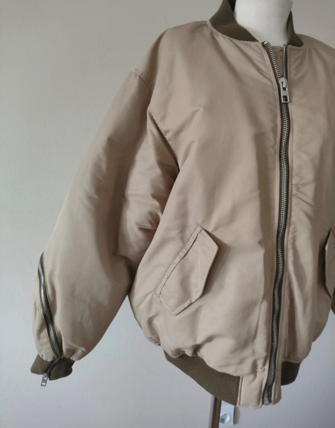 OVERSIZE NYLON BOMBER JACKET - Image 6