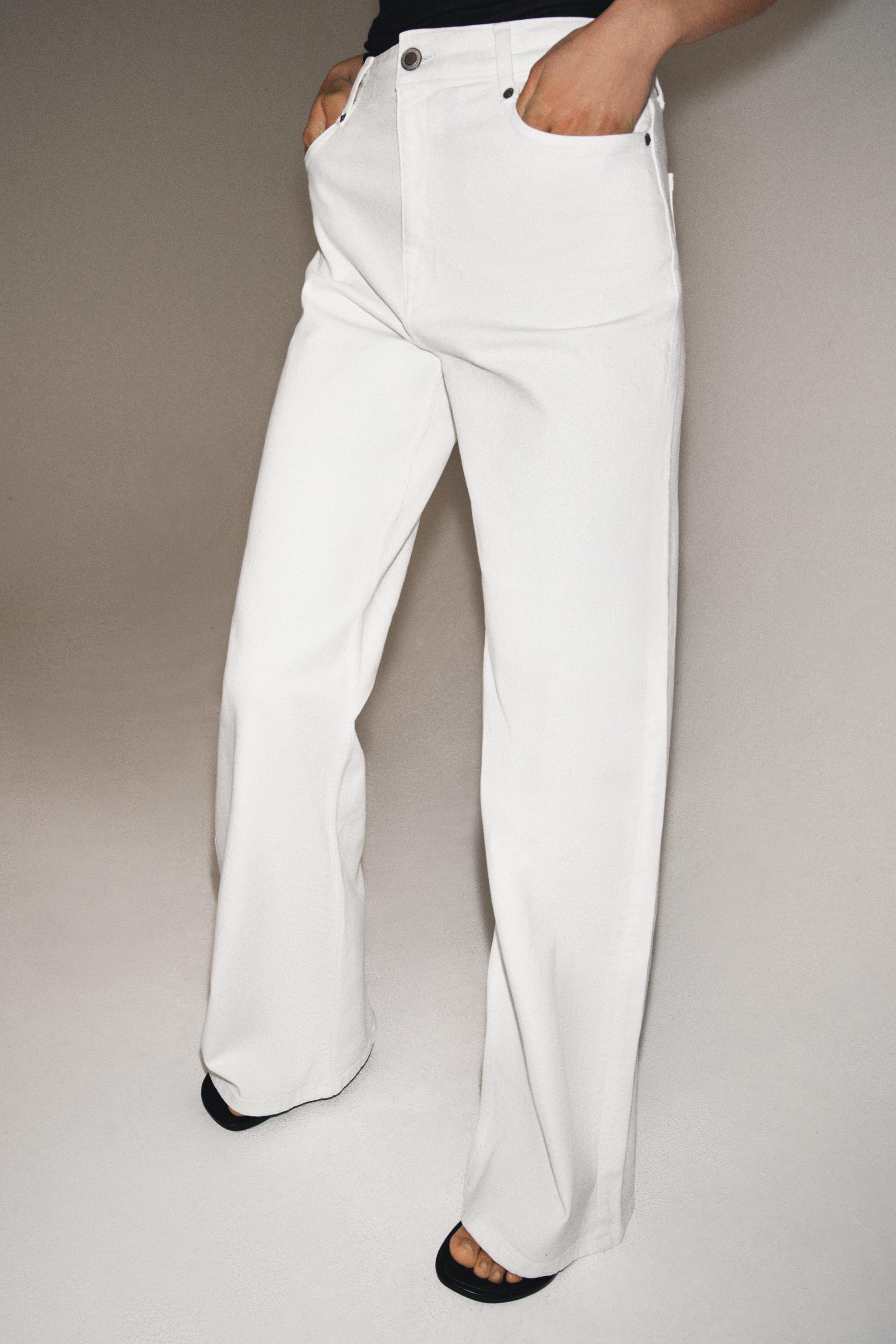 Женские джинсы Zara ZW COLLECTION HIGH WAIST WIDE LEG JEANS — фото 4