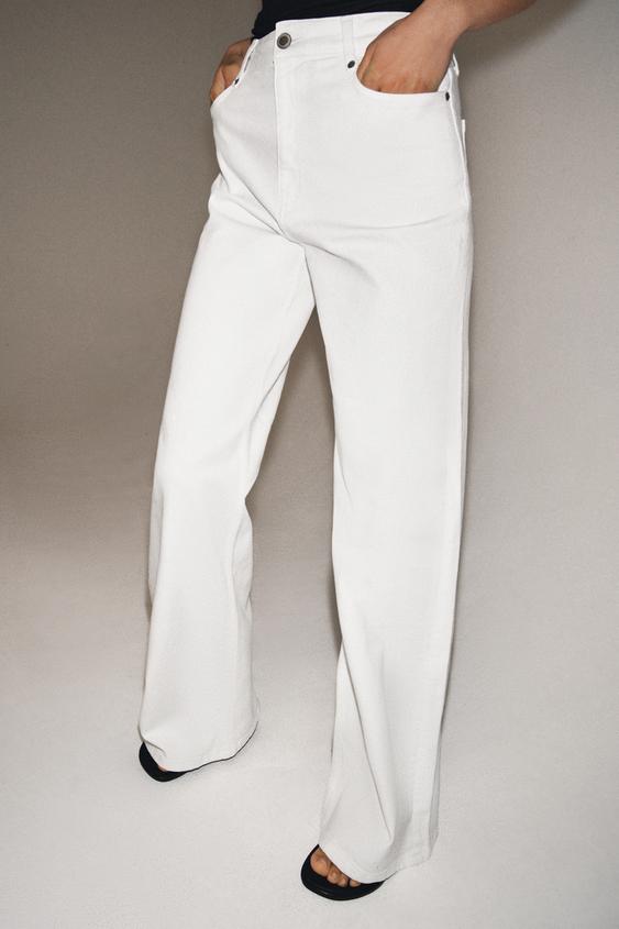 JEAN ZW COLLECTION WIDE LEG TAILLE HAUTE - Blanc de Zara - Image 3