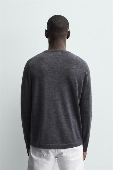 PULL 100 % LAINE - Gris anthracite de Zara - Image 2