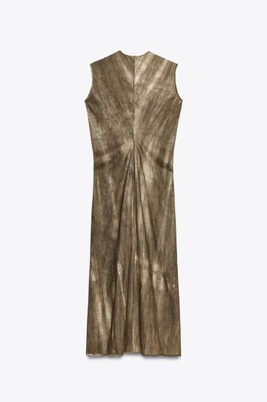 ROBE TIE DYE MÉLANGE RAMIE ZW COLLECTION - Multicolore de Zara - Image 7