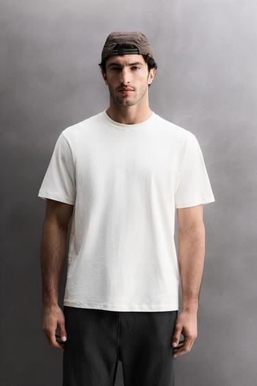 BASIC COTTON TRAINING T-SHIRT - White by Zara - Image 1