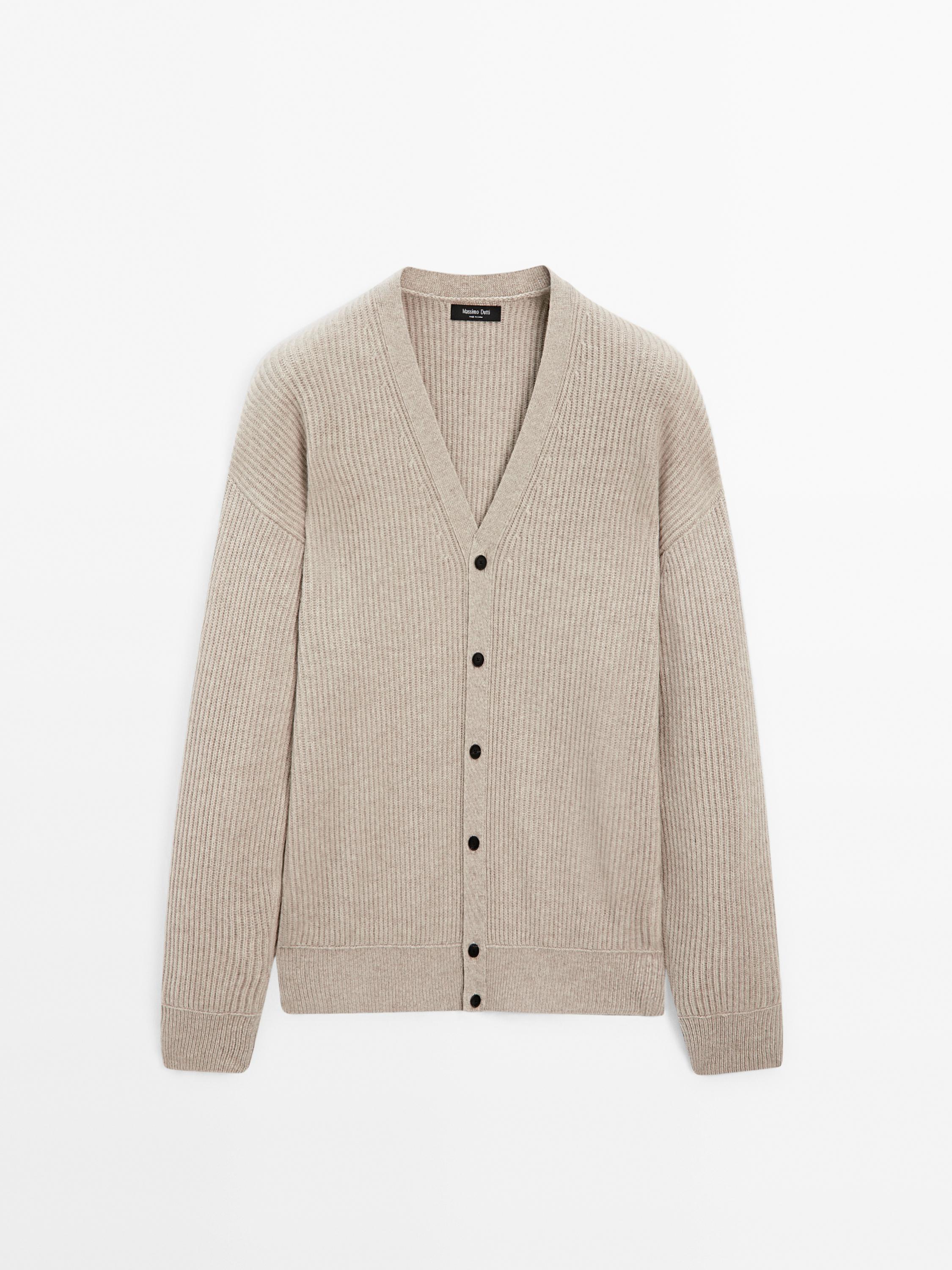 Wool and cashmere knit cardigan