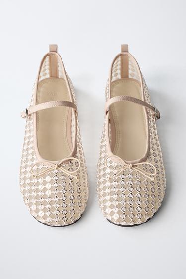 SEQUIN BALLET FLATS - Pink by Zara - Image 3