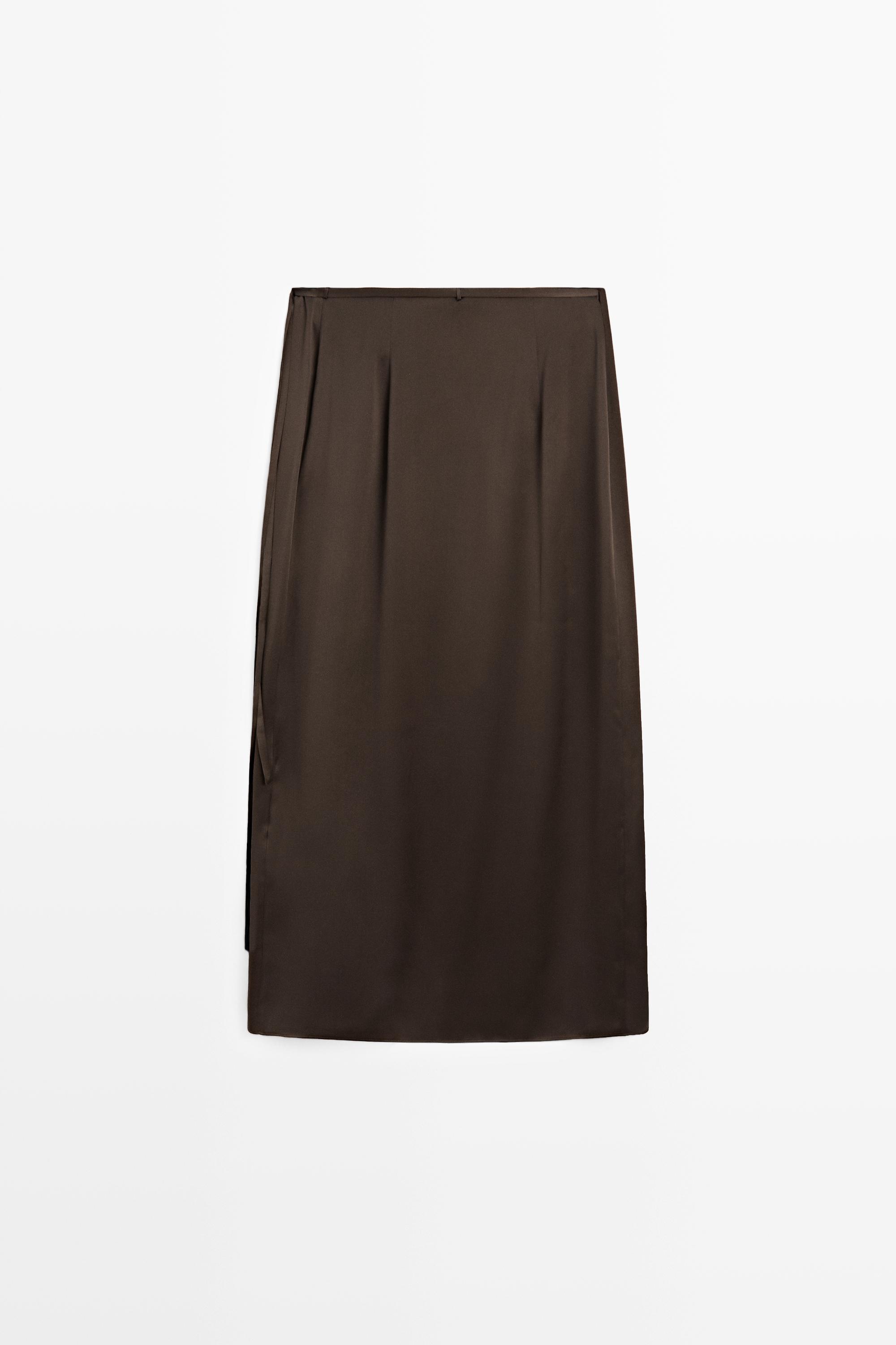 100% silk lace-detail pareo skirt