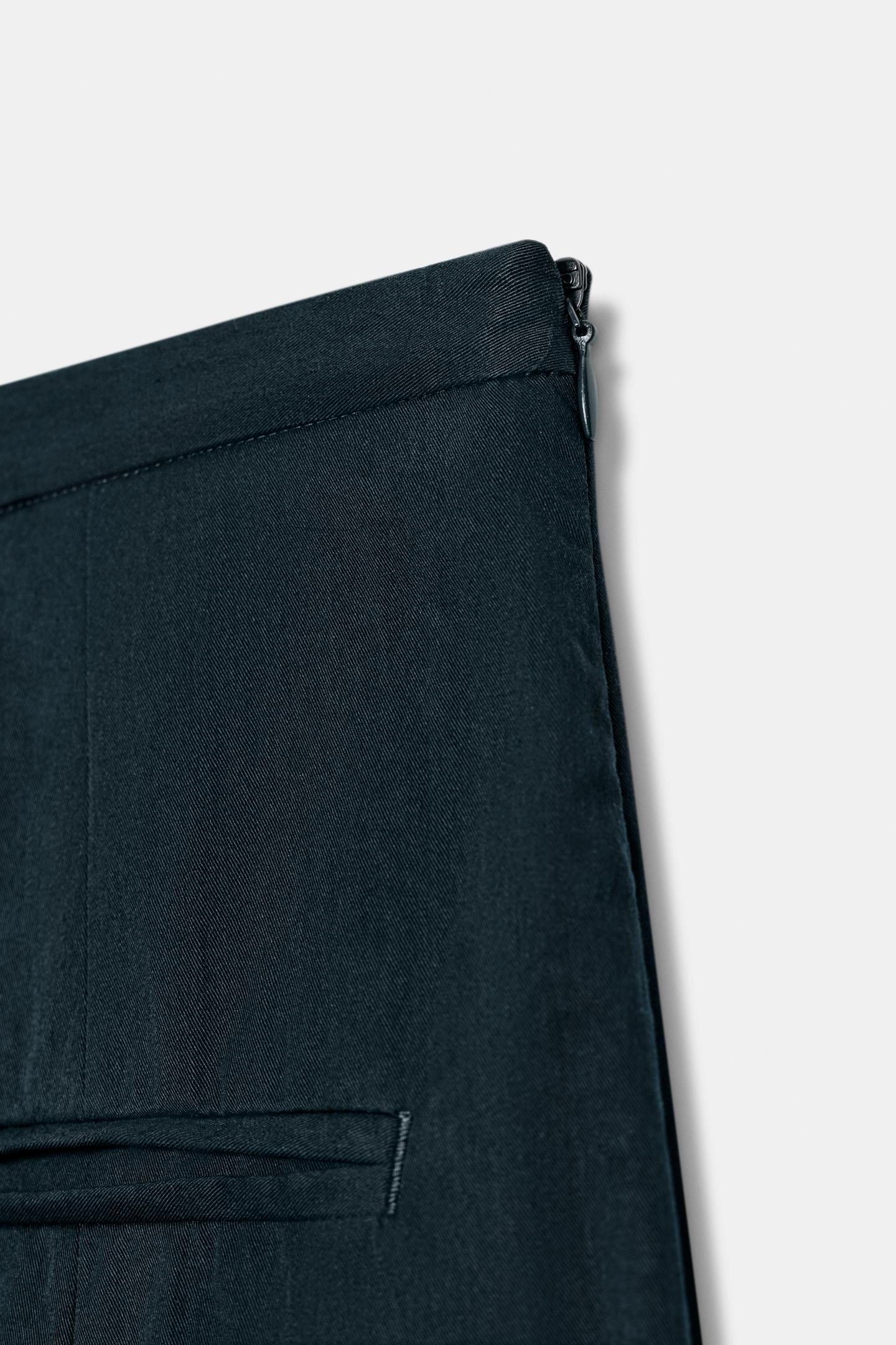 Женская юбка Zara MIDI Cape, цвет: Тёмный тёмно-синий — фото 7