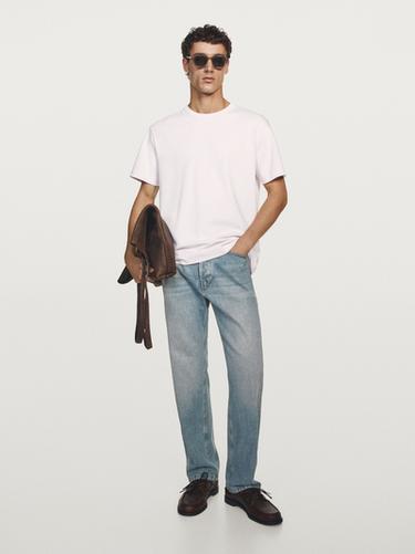 Camiseta manga corta 100% algodón - Rosa vigoré de Zara