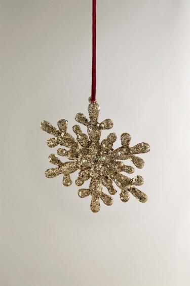 SPARKLY SNOWFLAKE CHRISTMAS TREE DECORATION - Cava by Zara - Image 1