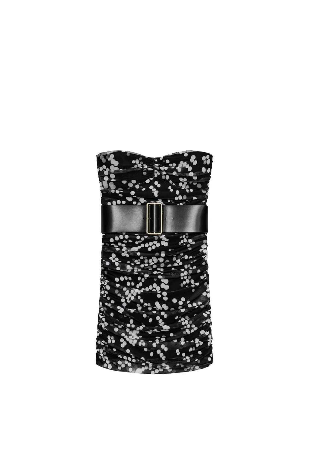POLKA DOT BELTED DRESS - image 3