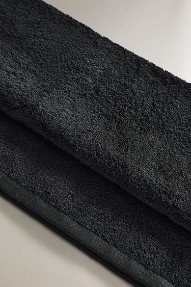 PLAIN TERRY CLOTH BATH TOWEL - Black by Zara - Image 3