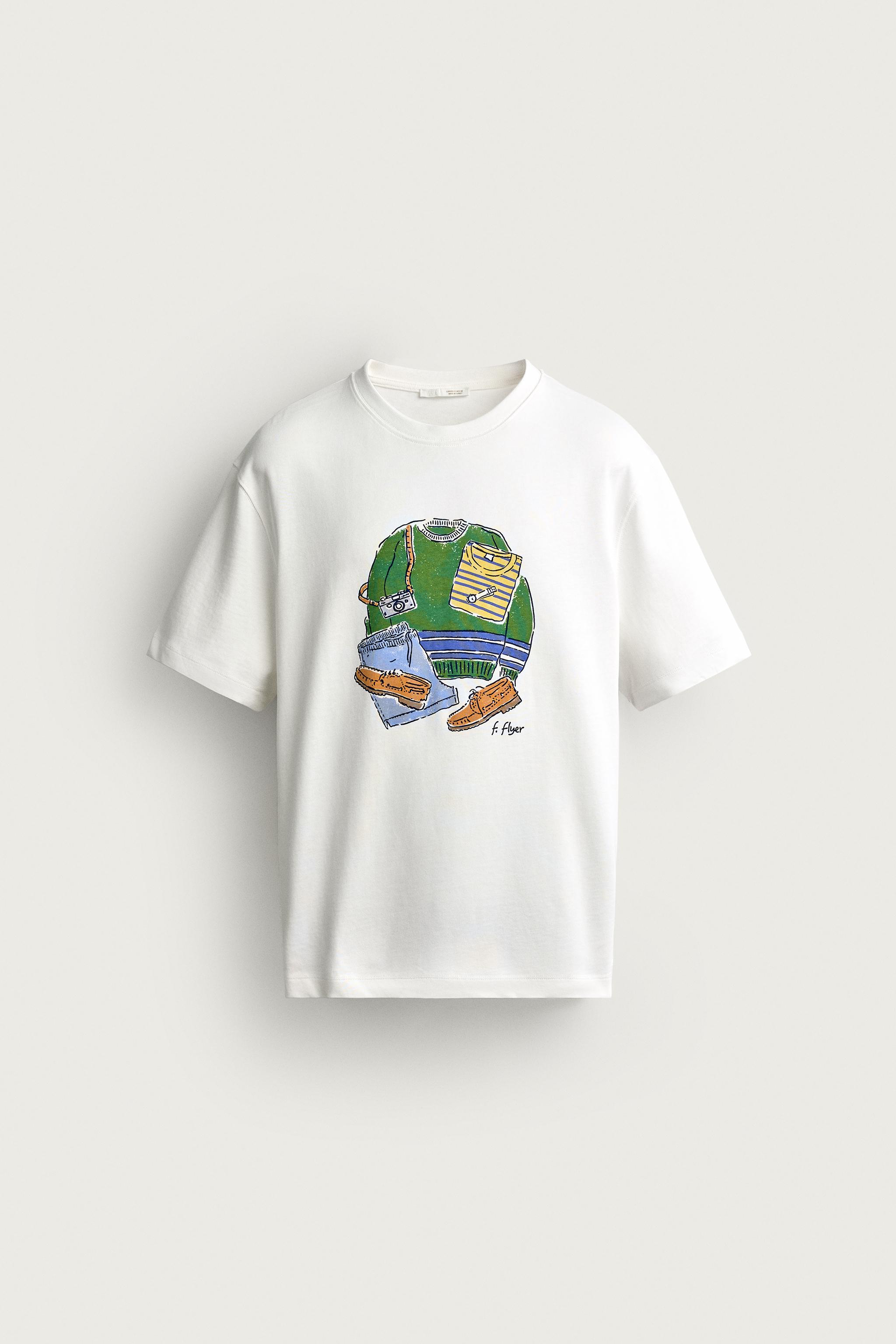 CONTRAST PRINT T-SHIRT