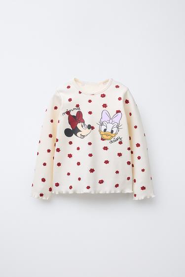 Zara RIBBED MINNIE MOUSE © DISNEY T-SHIRT - Red