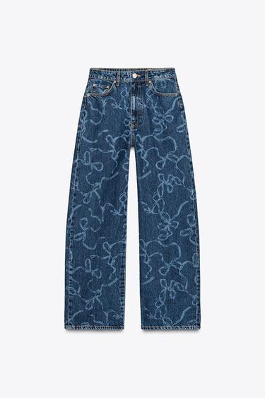 Zara TRF MID-RISE BAGGY JEANS - Blue - Image 0