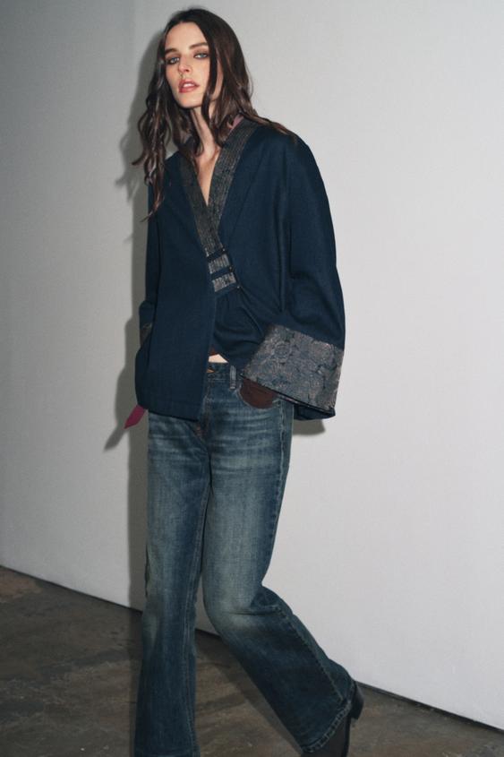 AKROV KIMONO S DENIM EFEKTEM - Modr od Zara - Obrzek 7