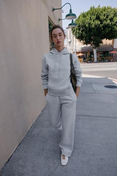 BASIC HOODIE - Grey marl by Zara