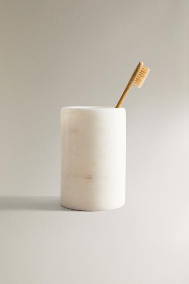 WHITE MARBLE TOOTHBRUSH HOLDER - White by Zara - Image 4