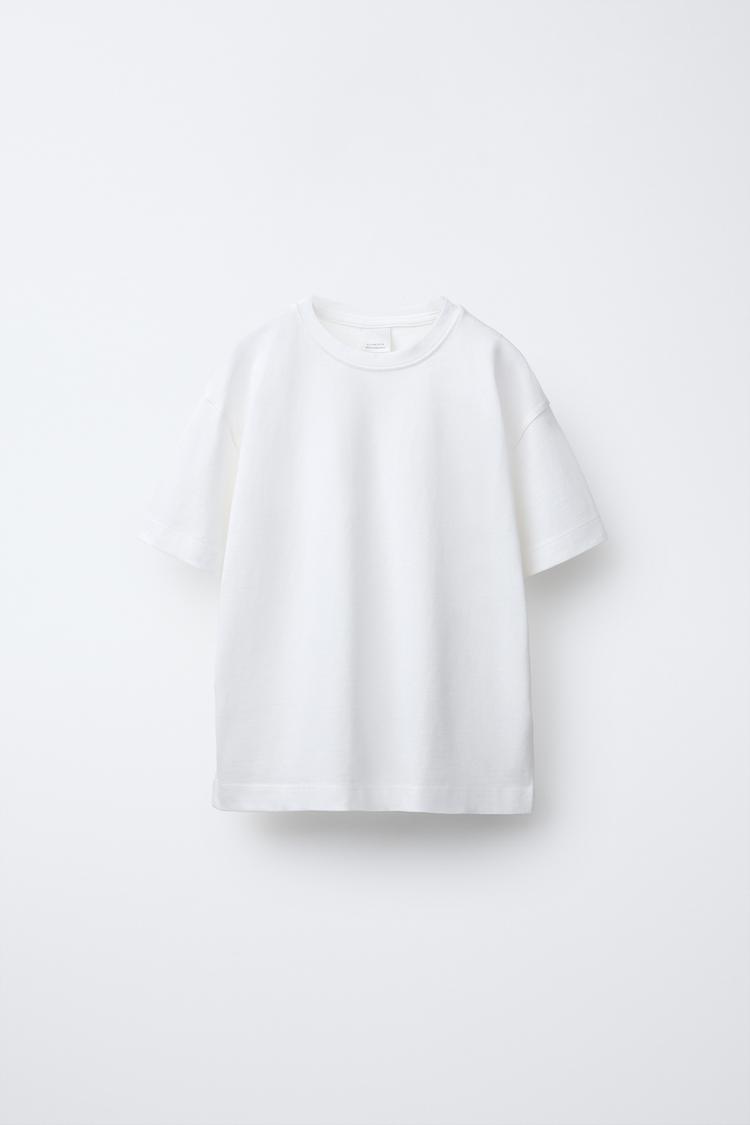 PLAIN T-SHIRT White ZARA Singapore - Main Image