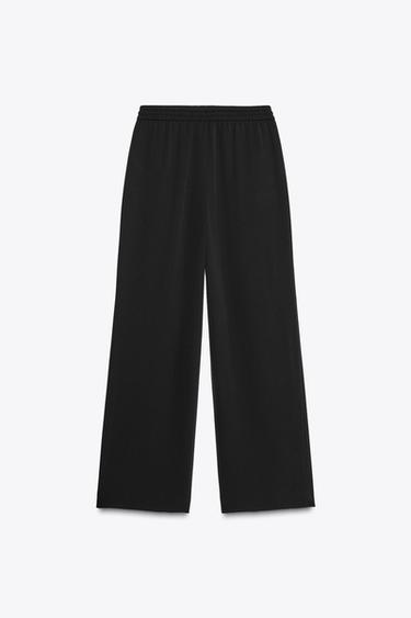 FLOWING PYJAMA-STYLE TROUSERS - Black by Zara - Image 7