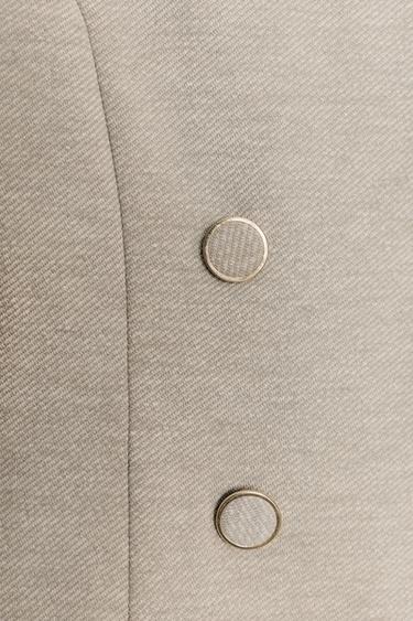 TWILL BUTTONED WAISTCOAT - Stone by Zara - Image 5
