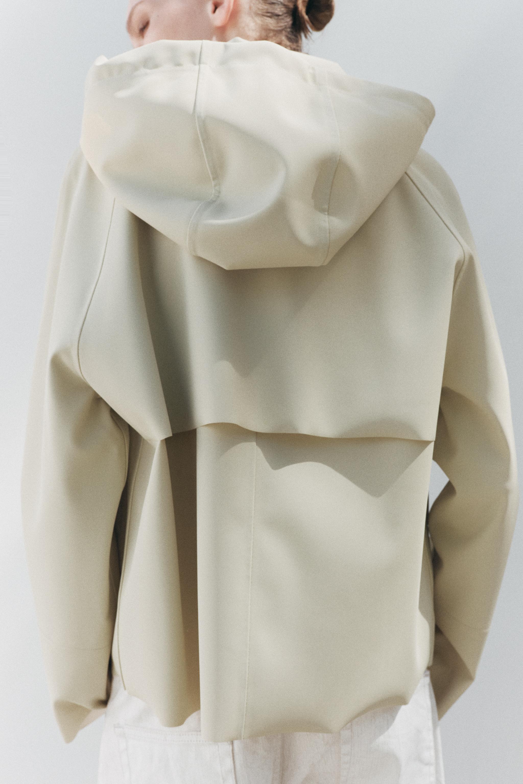 ★ZARA★ ZW COLLECTION WATER-RESISTANT RUBBERISED JACKET ZW COLLECTION WATER RESISTANT RUBBERIZED JACKET - Butter