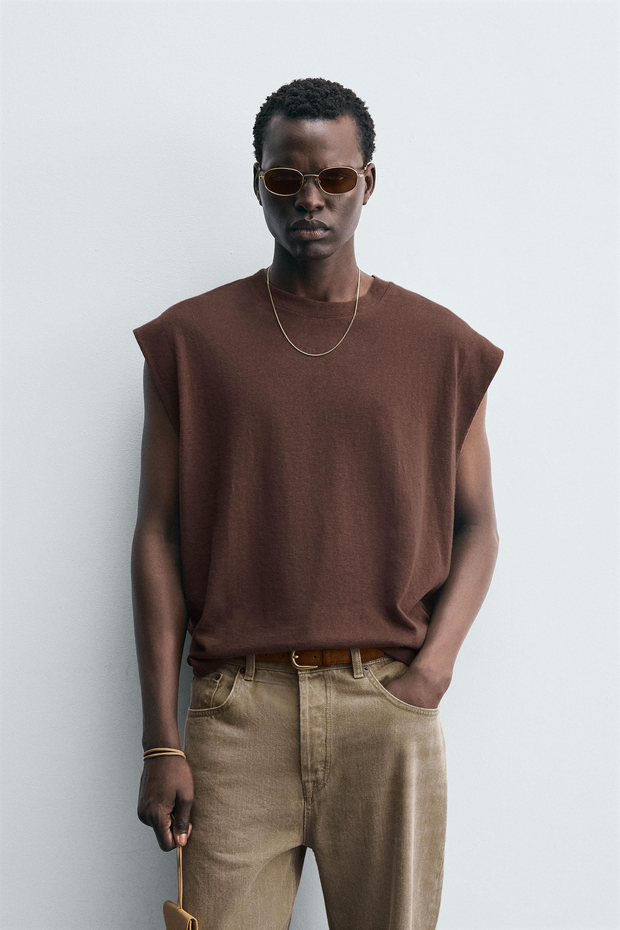 リラックスフィットタンクトップ - ブラウン | ZARA Japan / 日本