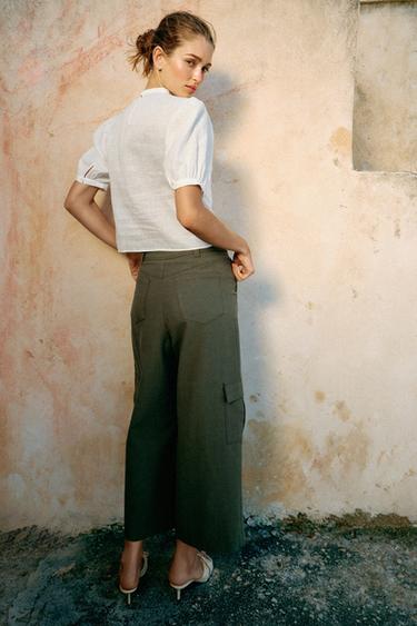 FIREMAN CLASP PUFF SLEEVE SHIRT - Oyster-white by Zara - Image 3