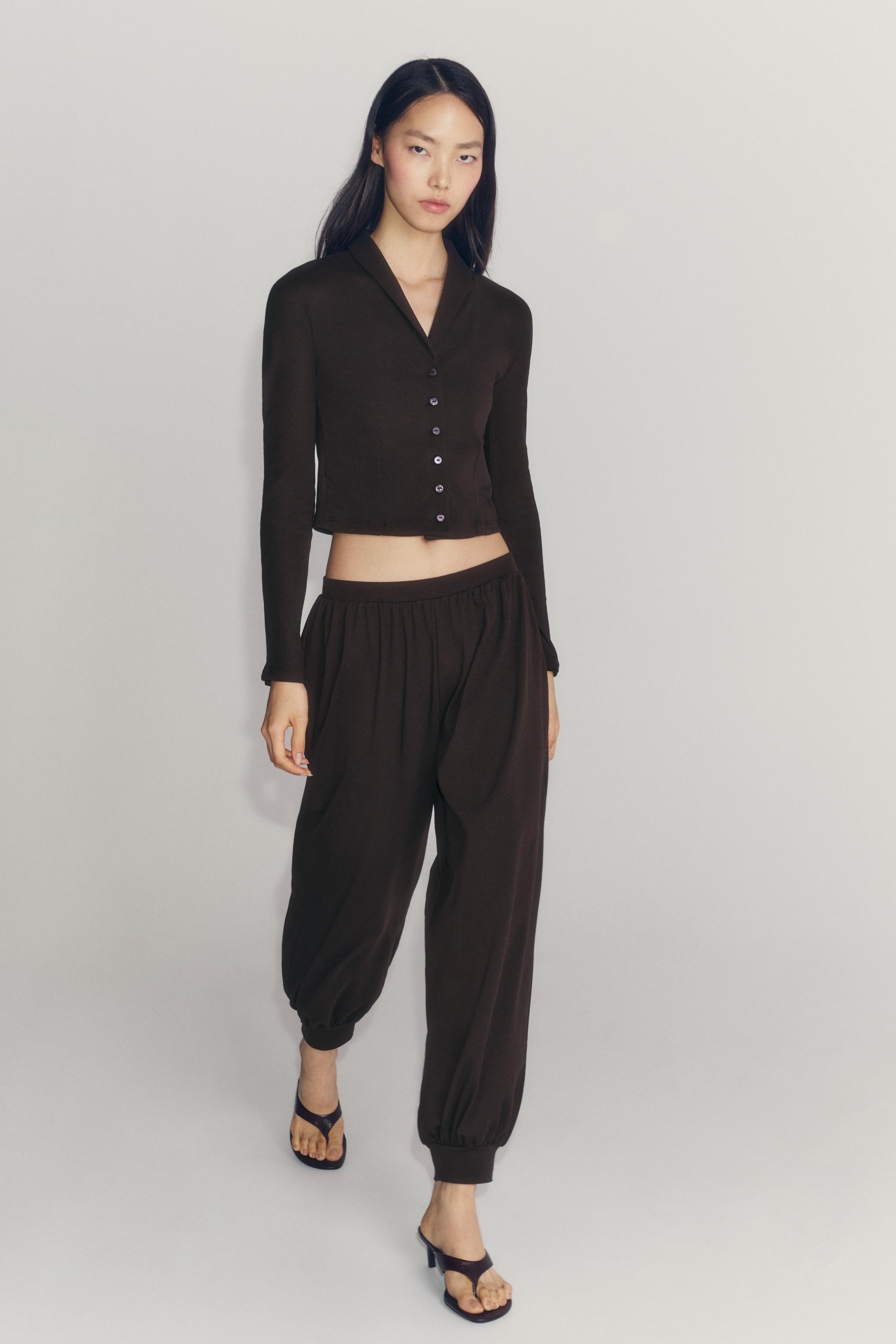 BLOOMER TROUSERS — Chocolate