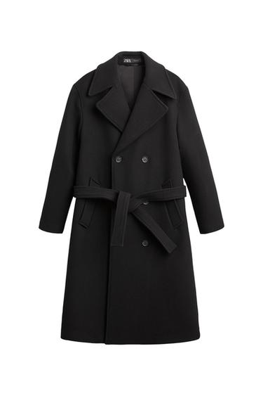 DOUBLE BREASTED WOOL BLEND COAT