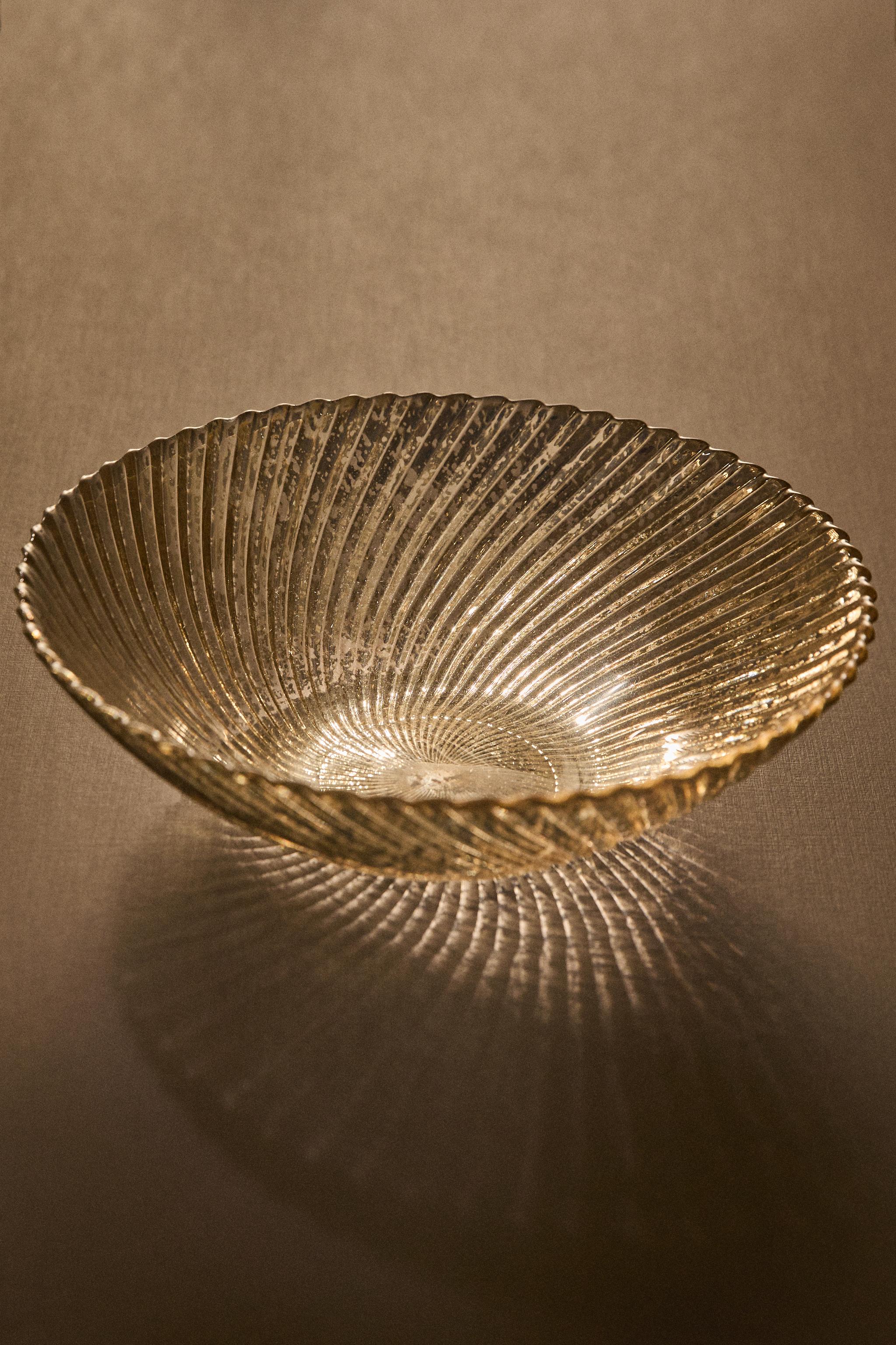 CHRISTMAS SHINY GLASS SALAD BOWL