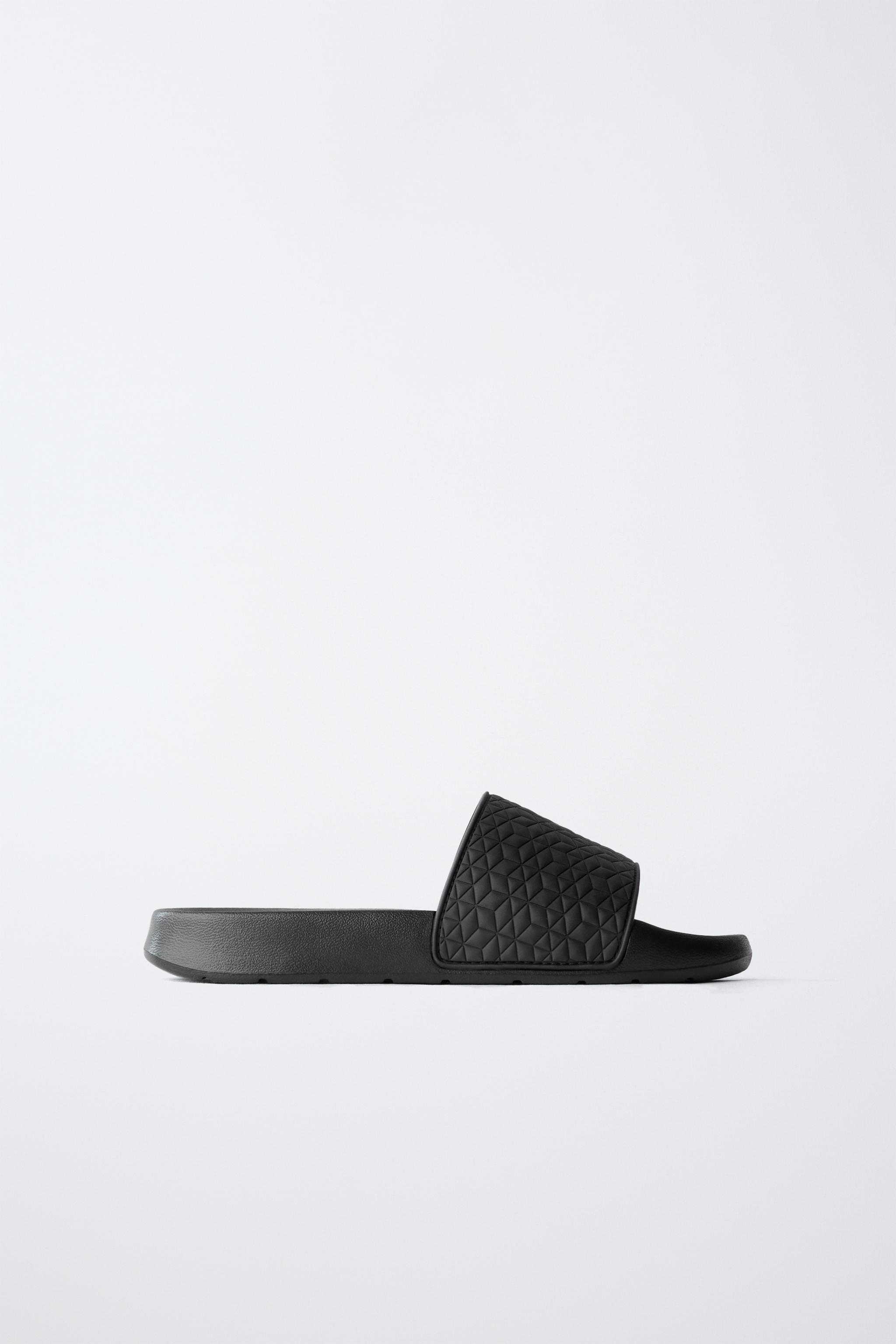 RAISED SLIDES - Black | ZARA United States