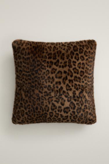 ANIMAL PRINT FAUX FUR CUSHION COVER - Leopard by Zara - Image 0