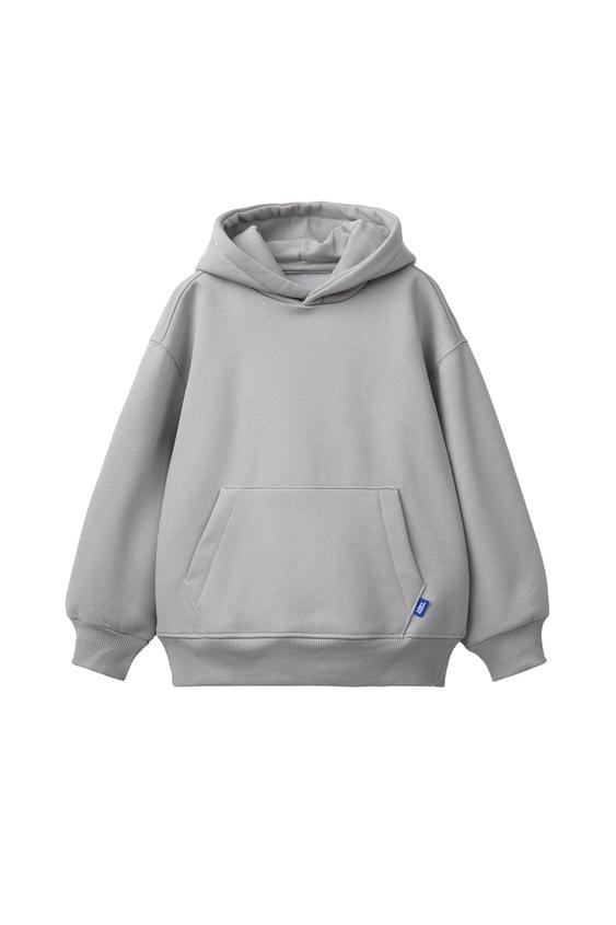 SUDADERA LISA CAPUCHA - Gris perla de Zara - Imagen 0