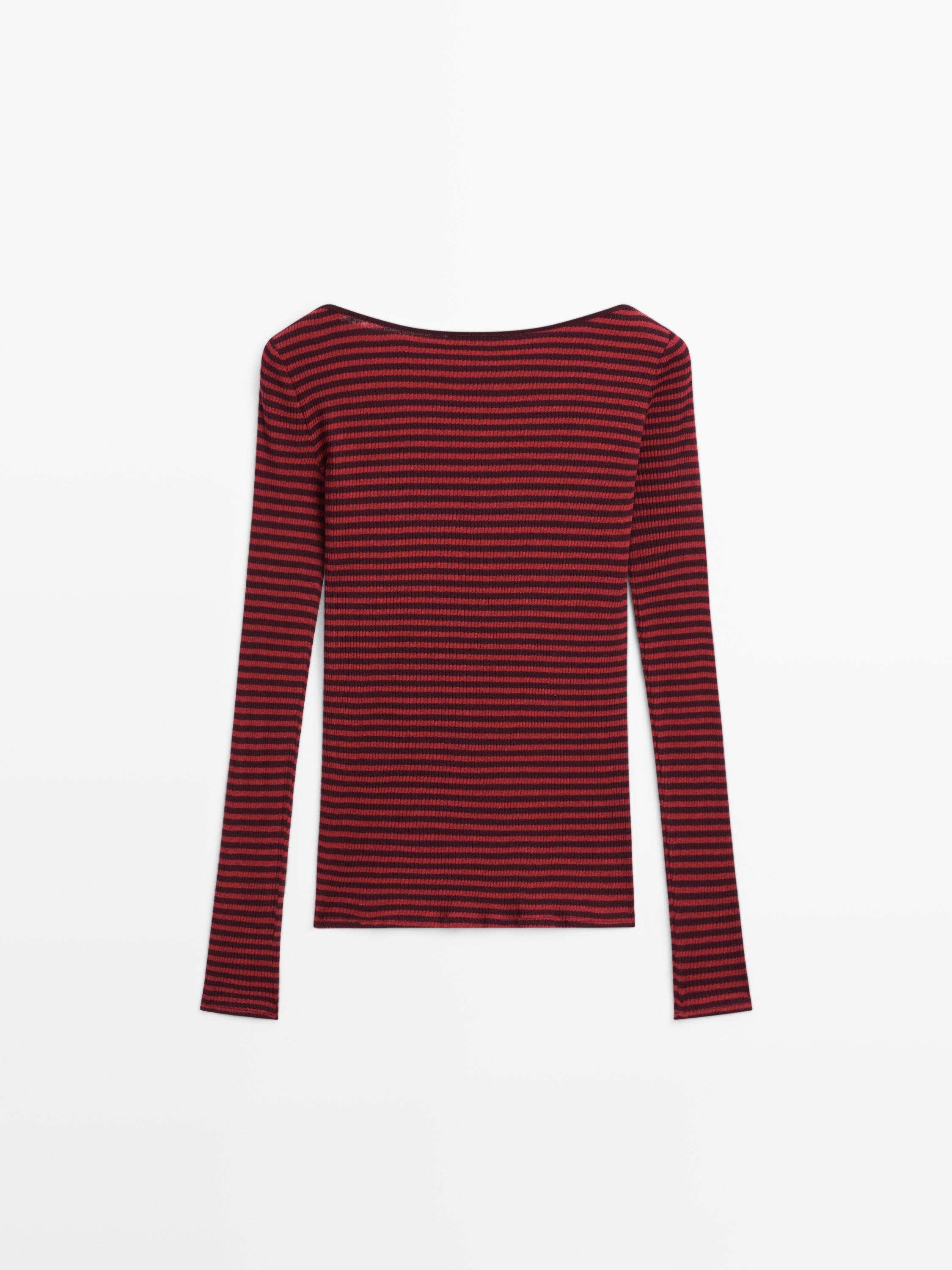 Striped long sleeve T-shirt