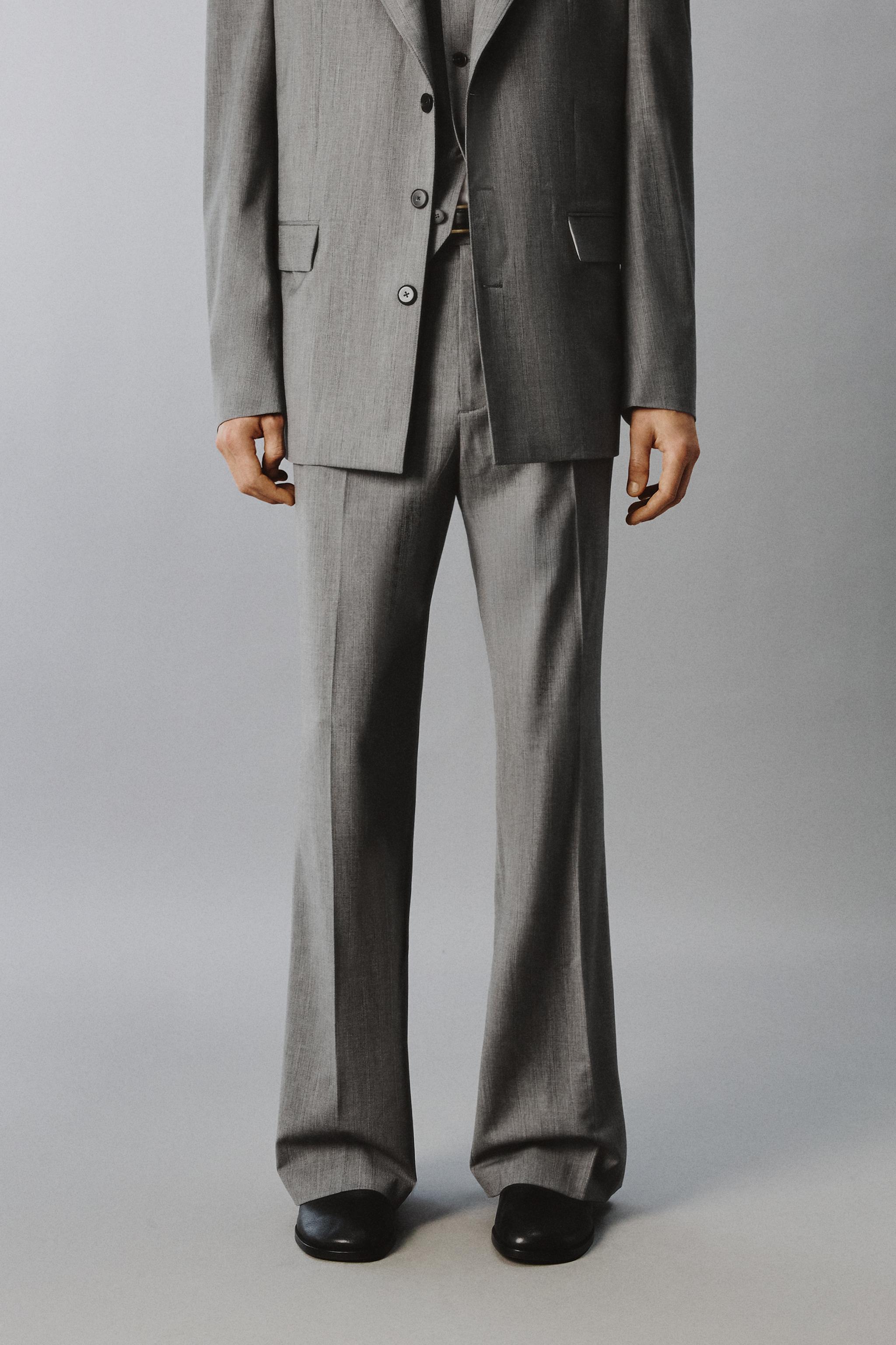 PANTALON DE COSTUME FLARE À RAYURES