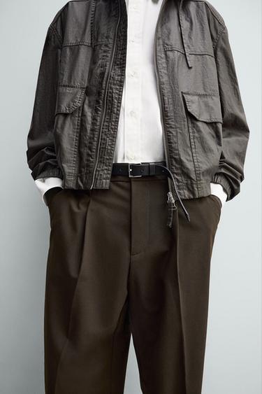 PLEATED WIDE-LEG TROUSERS - Brown by Zara - Image 4