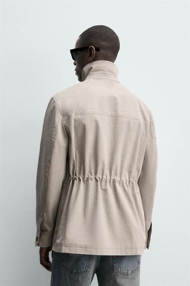 REGULAR FIT HERRINGBONE TEXTURED JACKET - Beige by Zara - Image 2