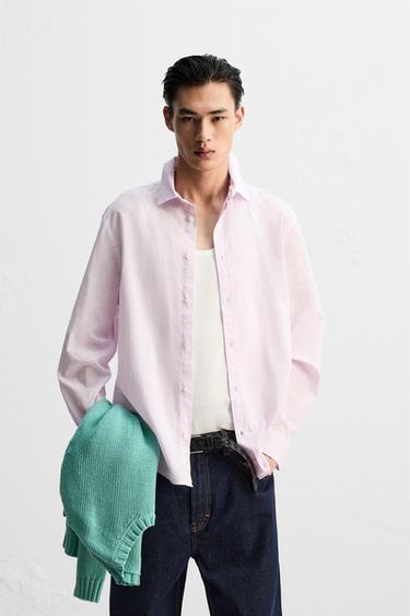 COTTON VOILE SHIRT - Mauve by Zara - Image 1