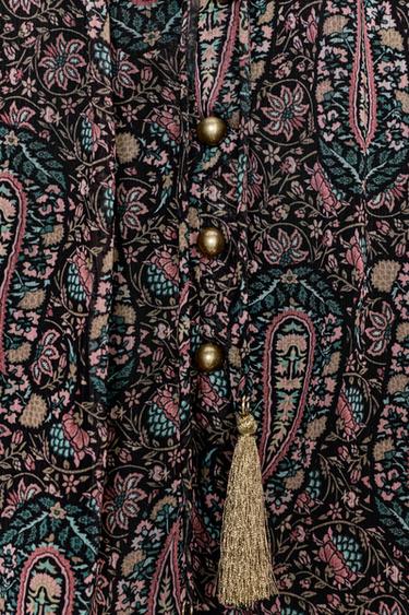 PRINTED SEMI-SHEER BLOUSE - Multicoloured by Zara - Image 8