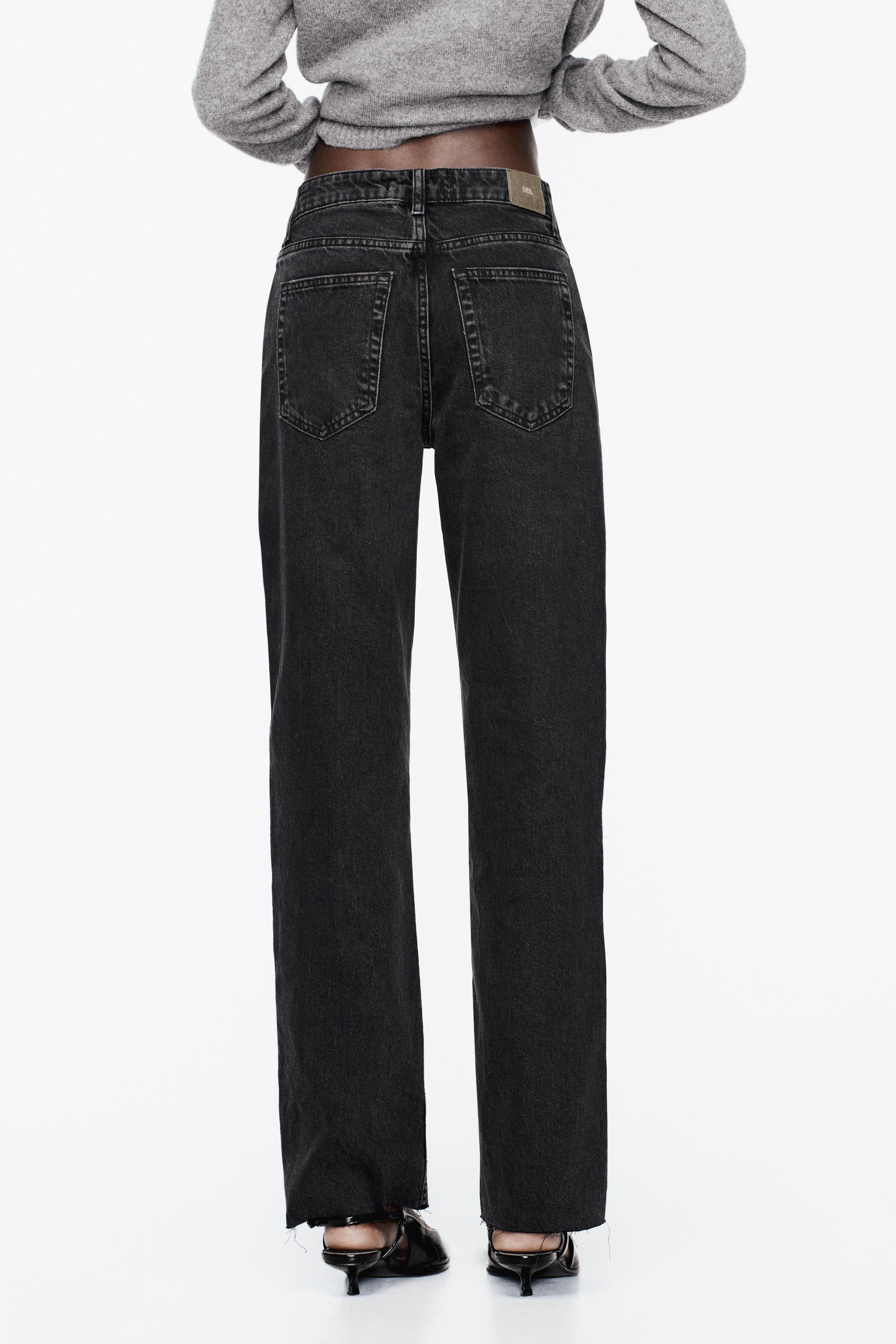 Zara, Pants & Jumpsuits, Zara Black Damask Print Mid Rise Straight Leg  Cropped Bottom Zip Dress Pant 5