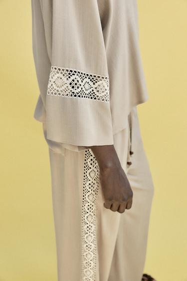 CHEMISE MANCHES BRODÉES - Sable de Zara - Image 3