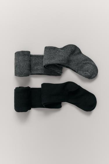 2-PACK OF PLAIN TIGHTS - Black by Zara